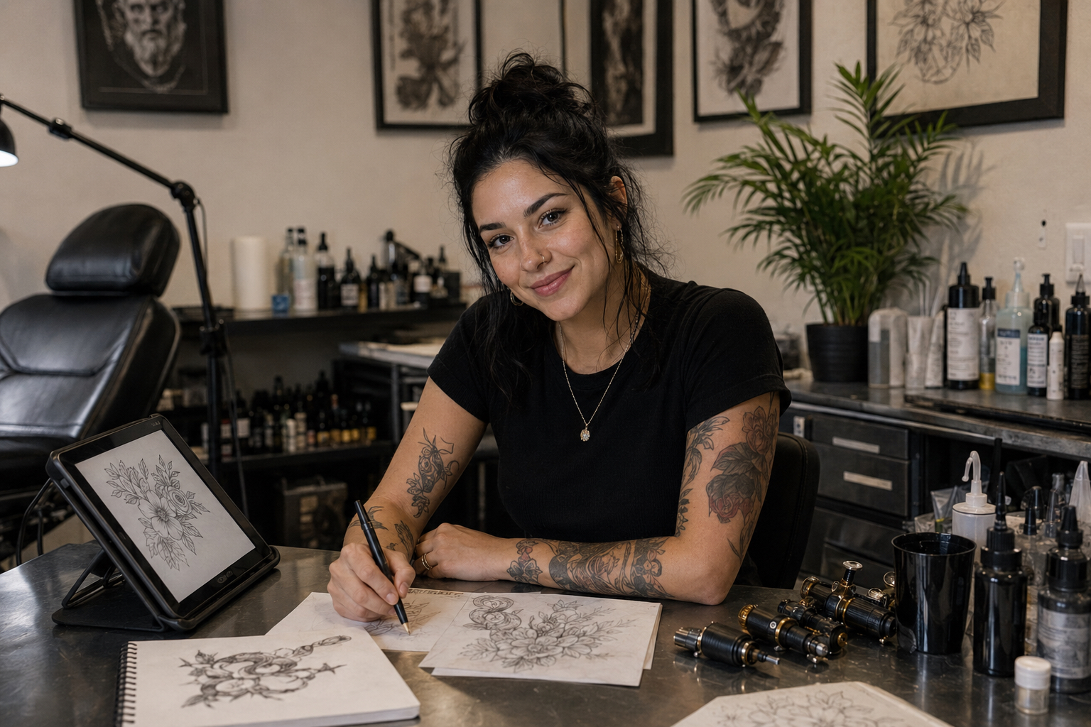 Luna Blackwell in the Black Dahlia studio